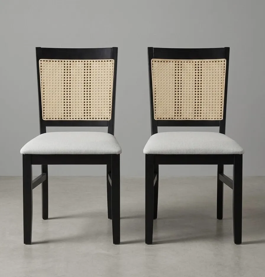Modern walnut wooden chairs 2 pc