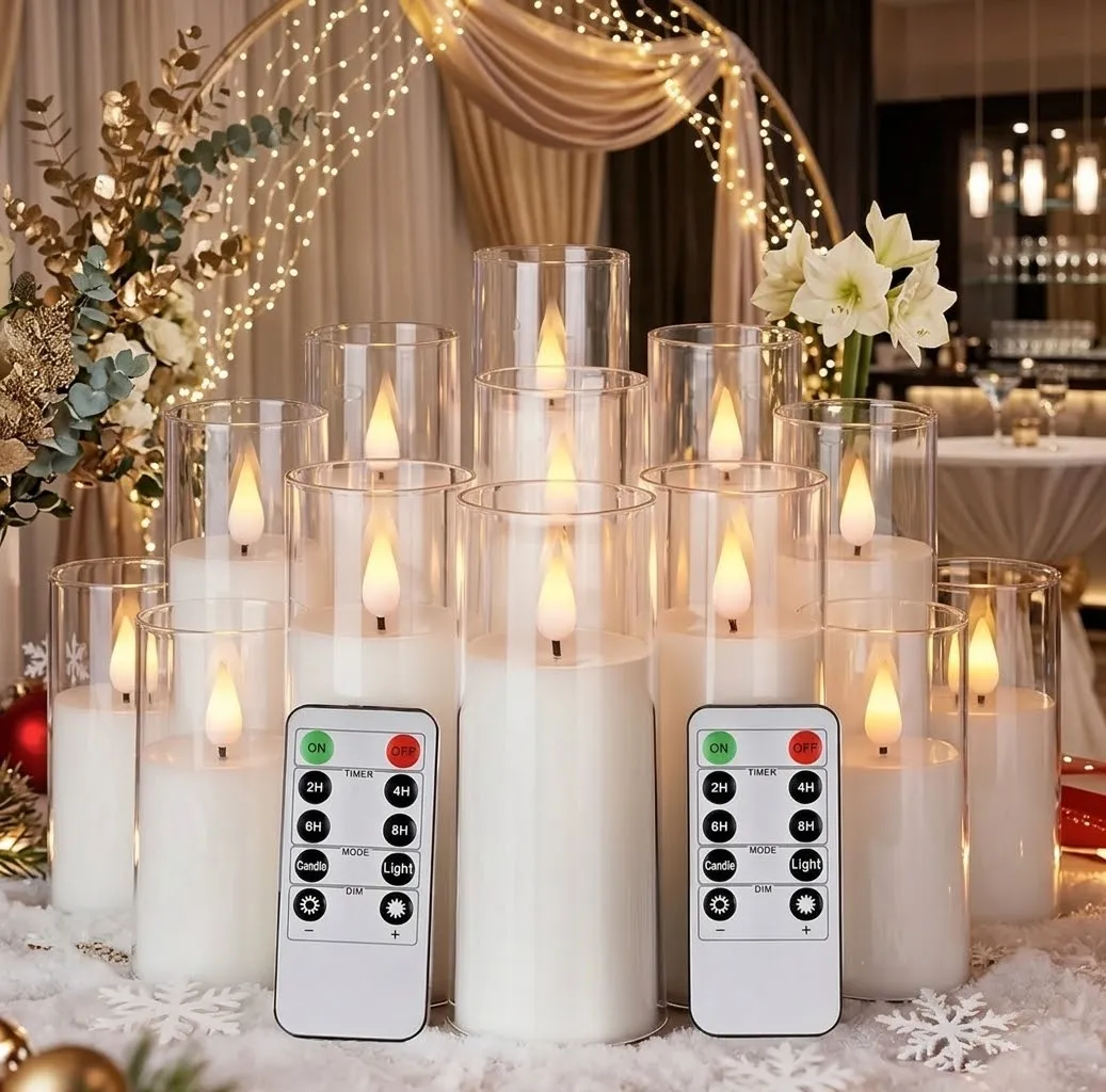 White Flameless Candles 15 Set