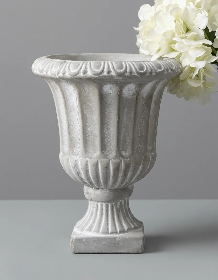 Antiq Stone Flower Vase 8 "