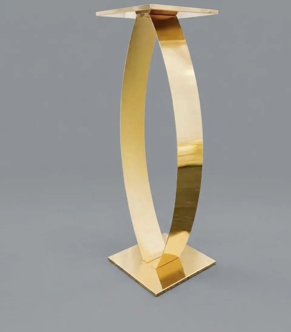 Gold Flower Stand 32"