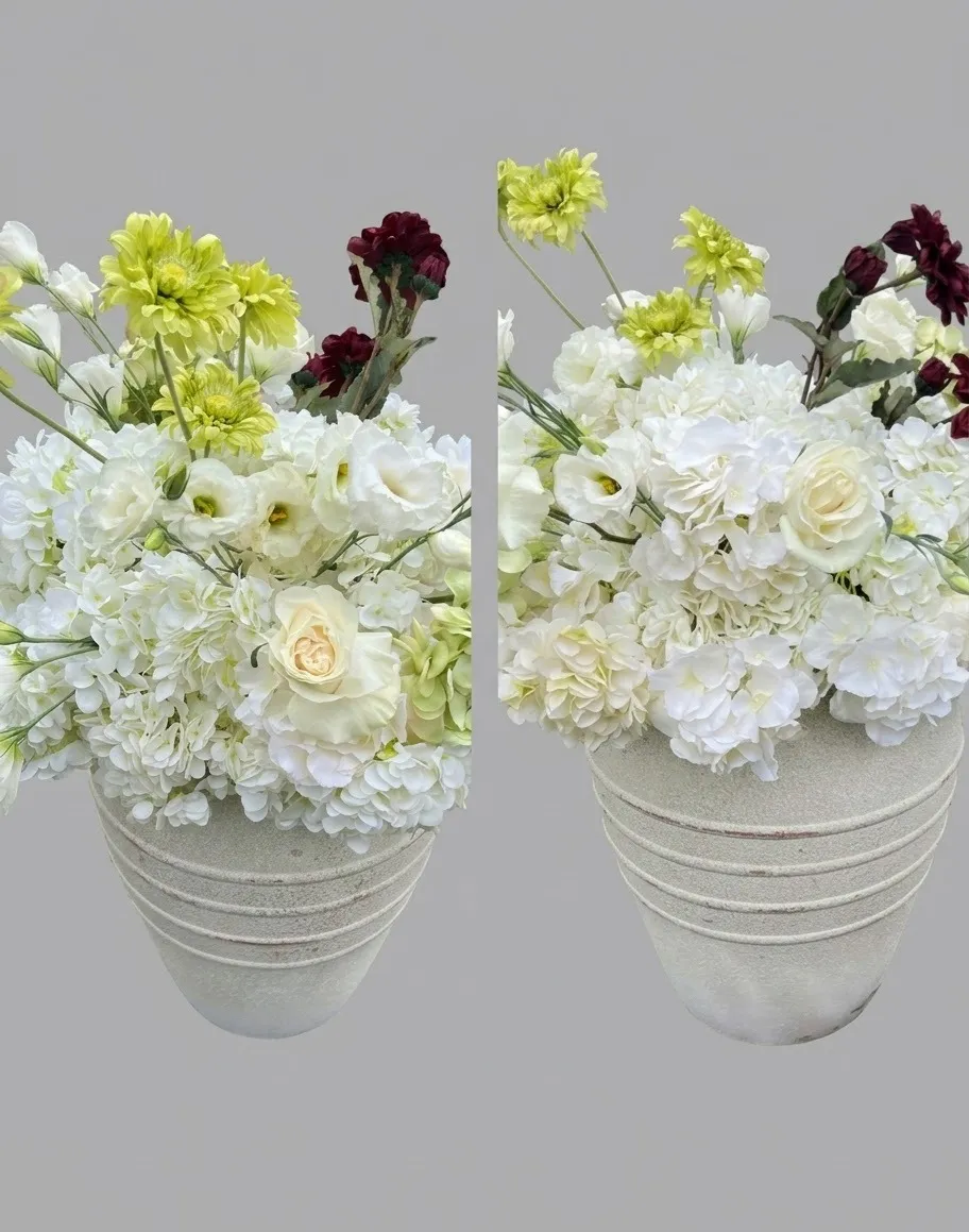 Silk Flower With Vase 20"