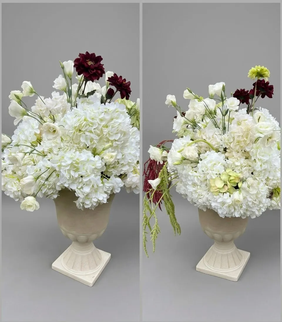 Silk Flower With Vase 22"