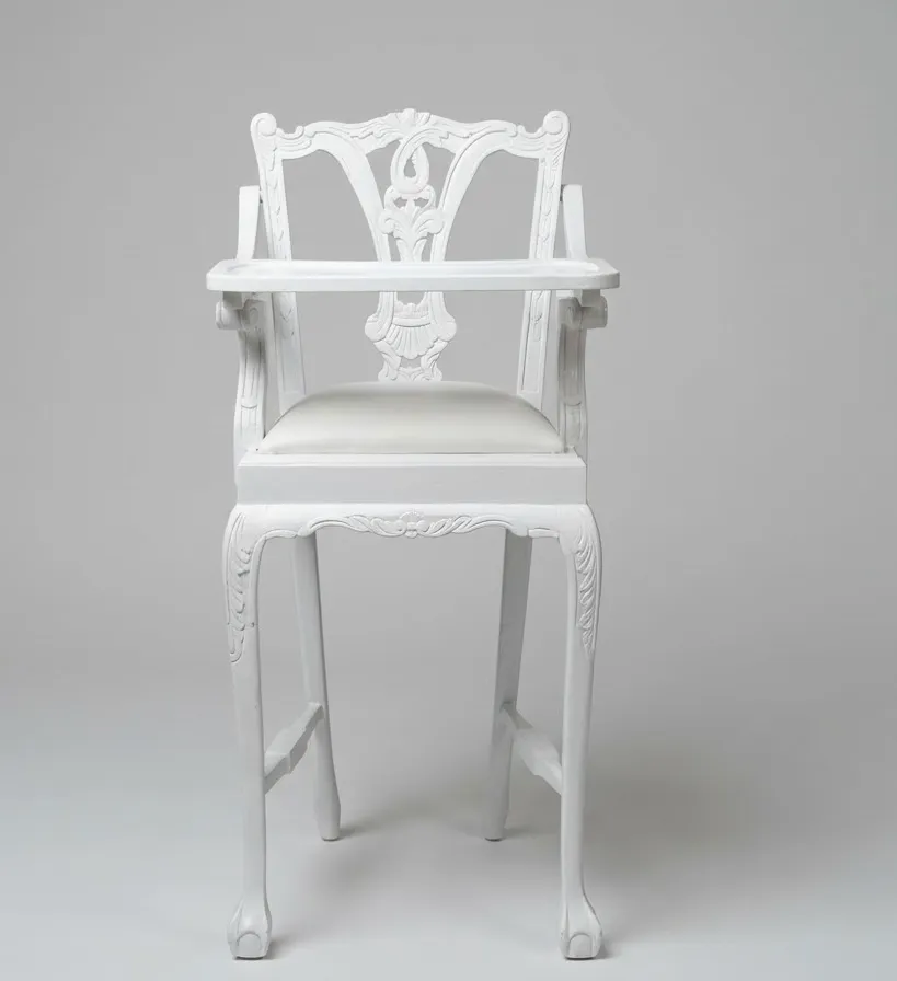 Kid's White High Chair