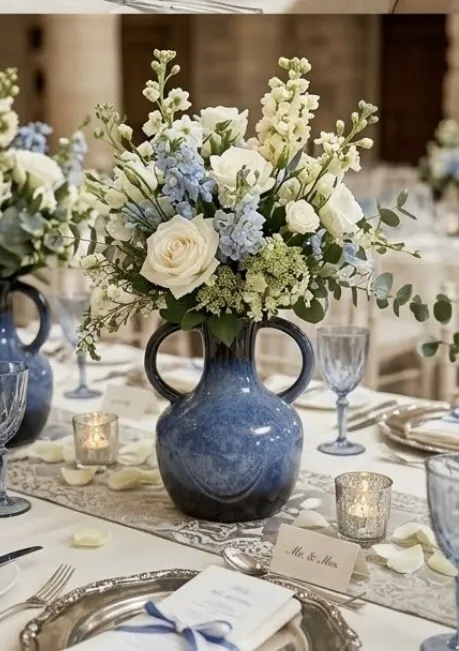 Blue Jar Set 4 Pc