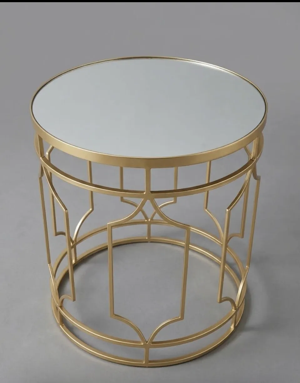 Mirror Gold Round Table