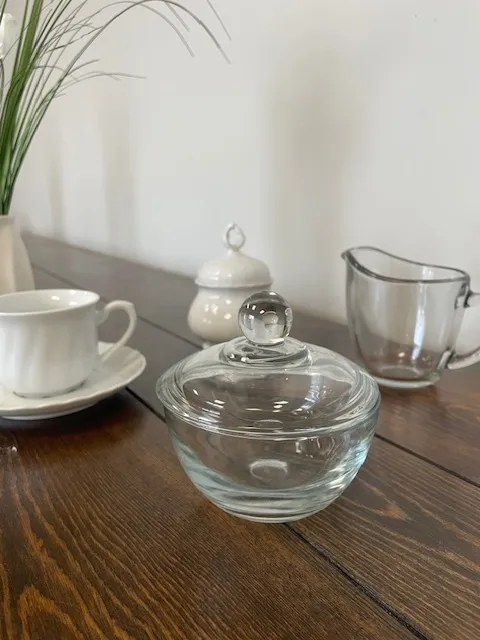 Glass Sugar Bowl 