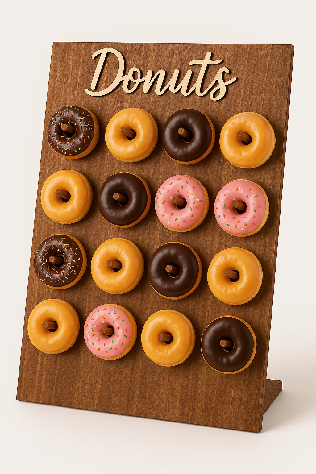 Wooden Donut Wall Stand