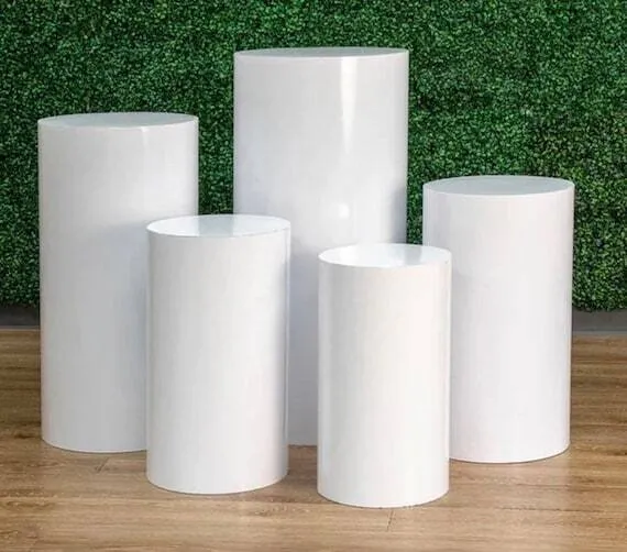 5 piece Metal Cylinder Stands- includes Covers - Various Colors