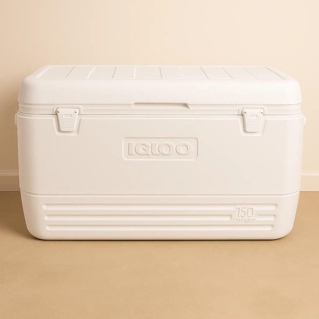 150-Quart White Igloo Cooler with Three Complimentary 10 lb Bags of Ice