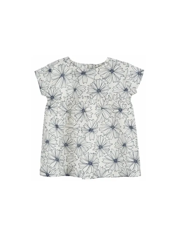 Baby Dress Indigo Flower