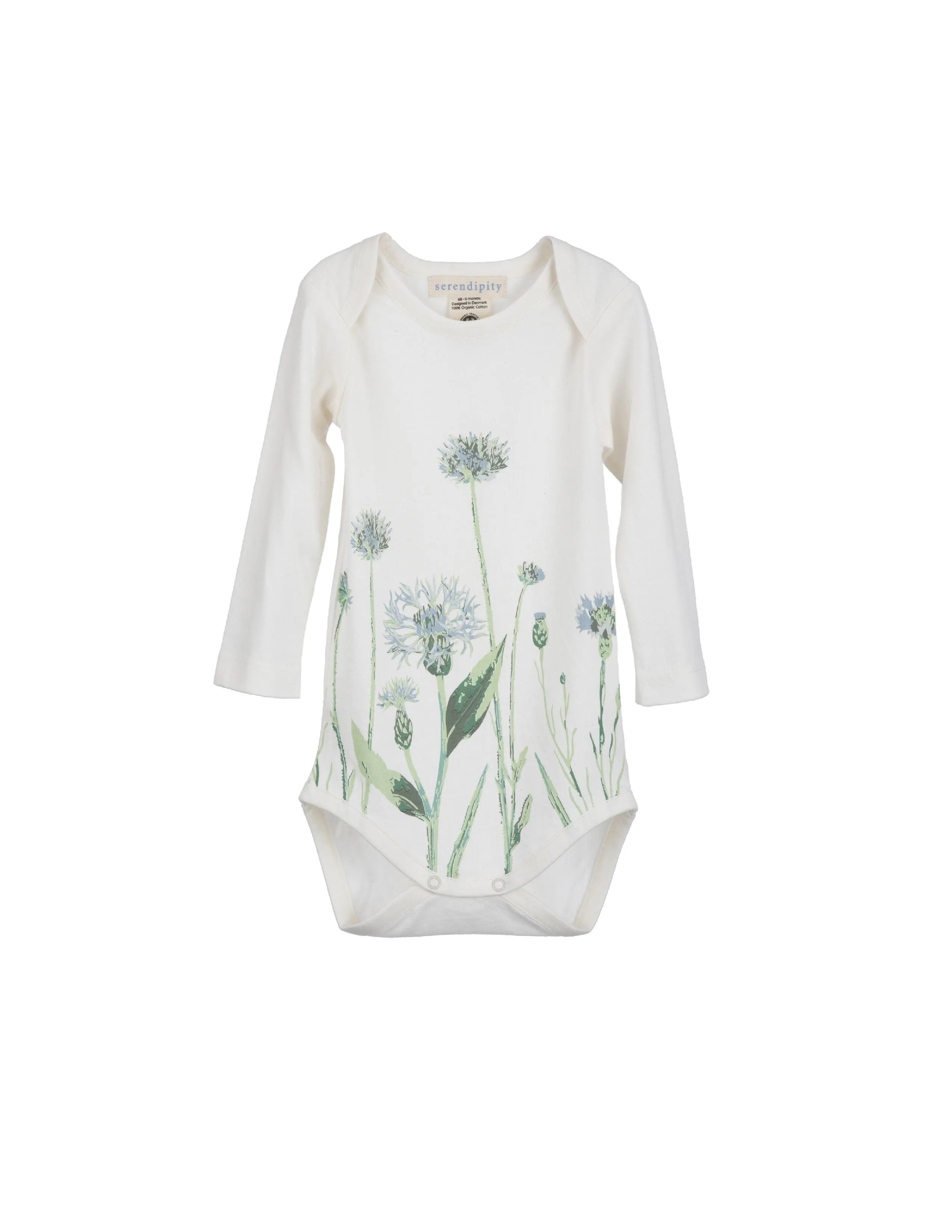 Baby Body Suit  LS  - Cornflower Print