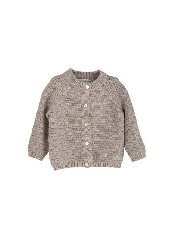 Baby SW Cardigan Texture Oatmeal