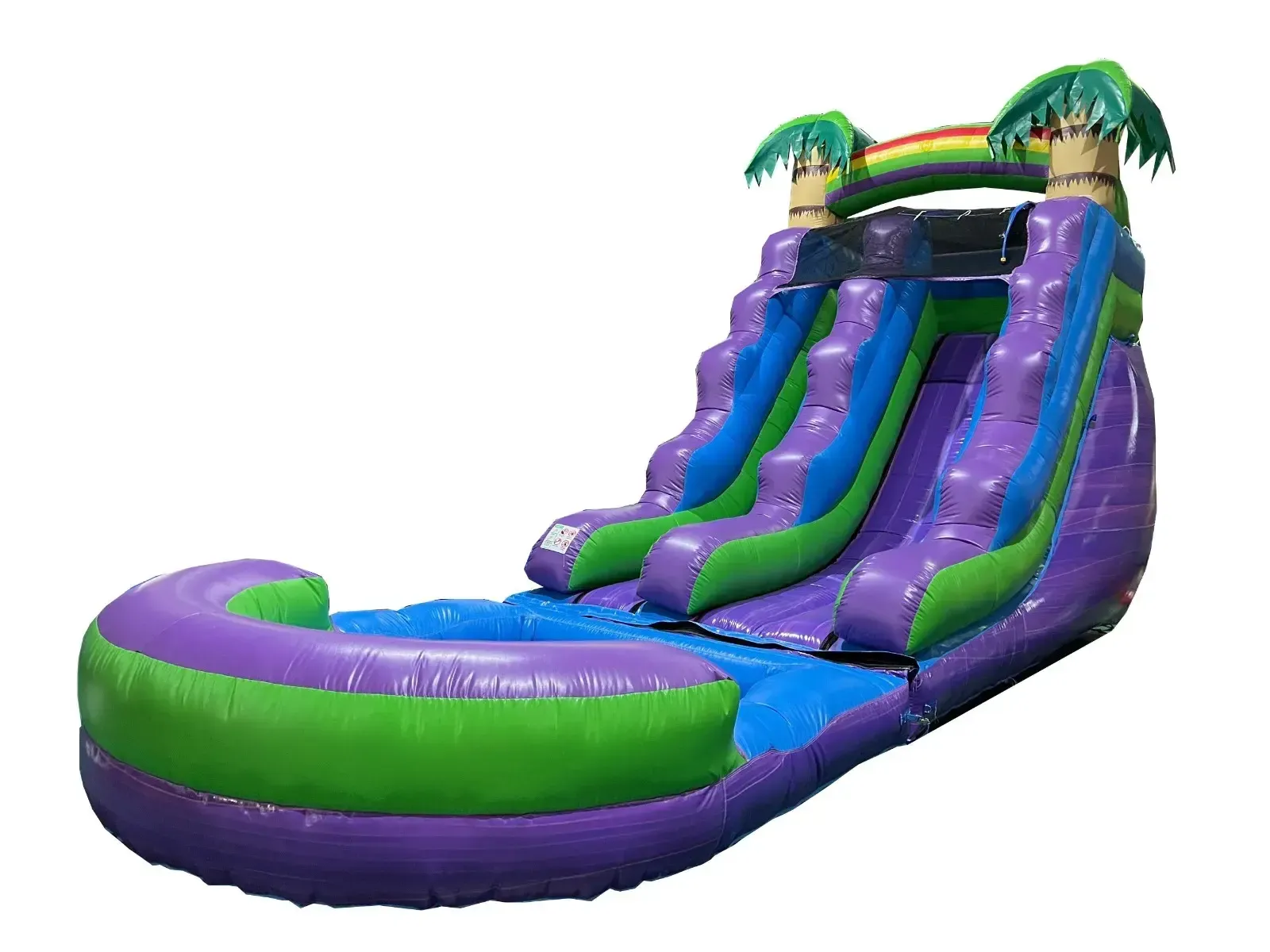 15' Rental Lite Purple Marble Inflatable Water Slide