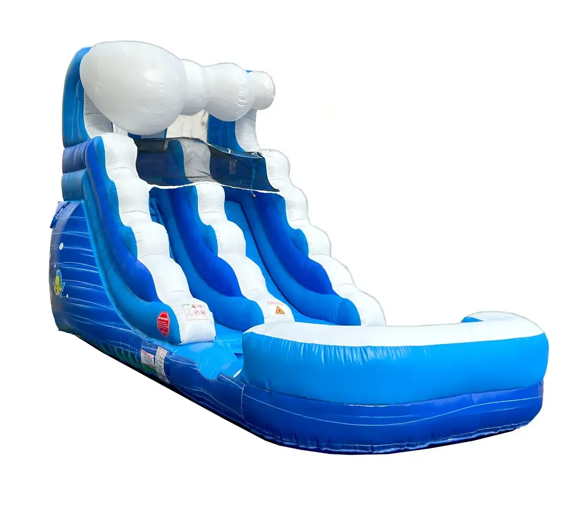 12' Rental Lite Blue Wave Inflatable Water Slide