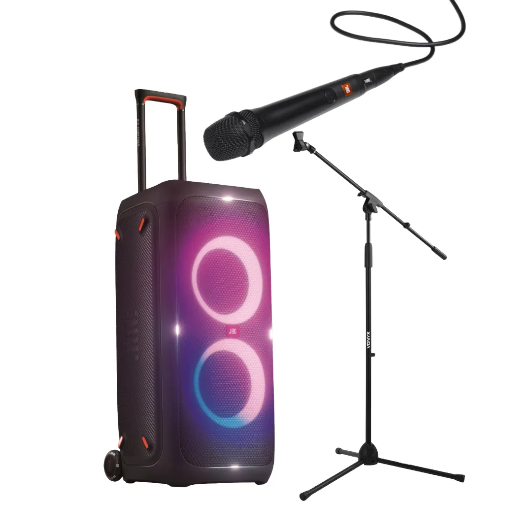 Voordeelpakket: JBL PartyBox, Microfoon & Statief