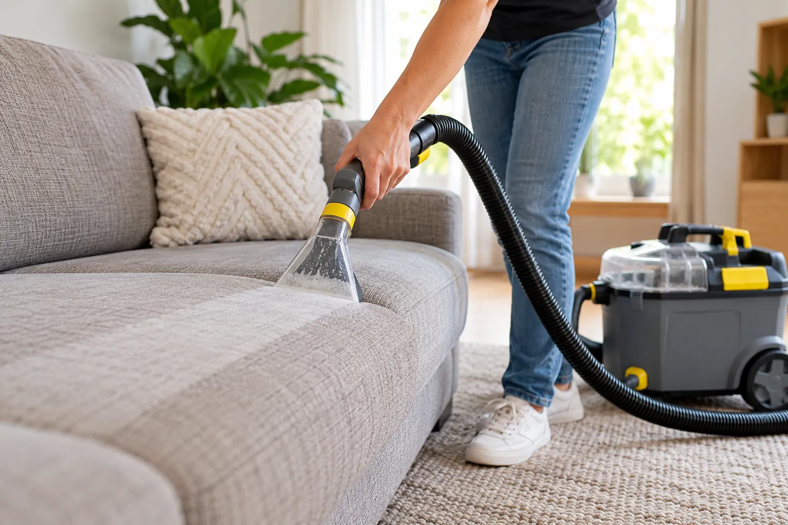 Tapijtreiniger Kärcher Puzzi 10/1 voor het reinigen van banken, tapijten, vloerkleden en autostoelen
