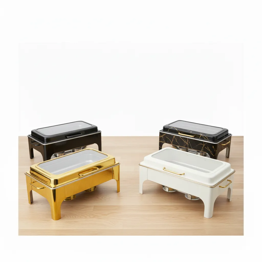 Luxury Rectangular Glass Top Chafing Dish – 8Q