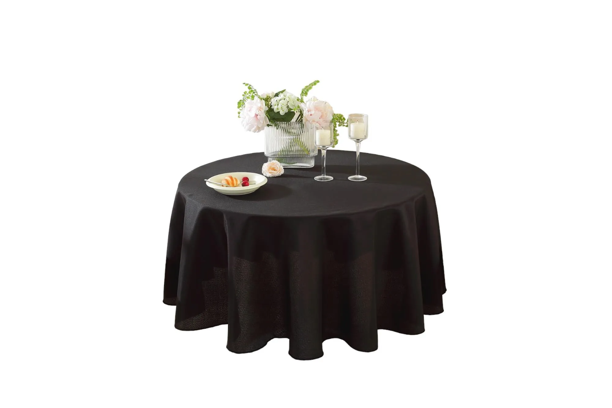 120" Round Tablecloth - Black