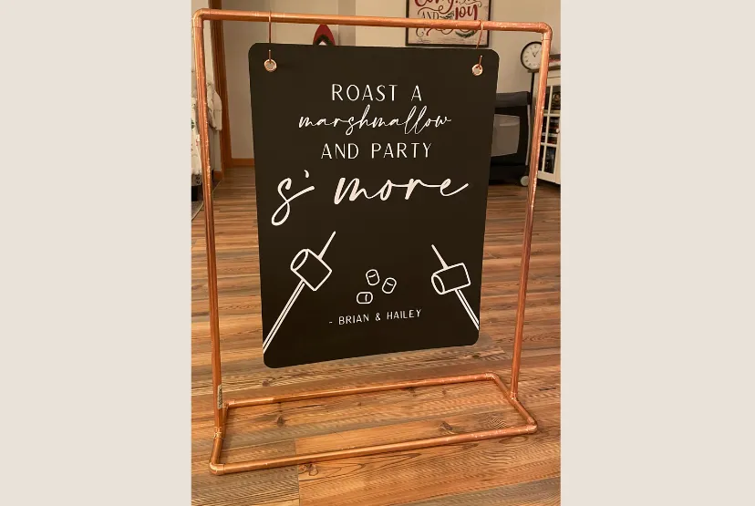Mini Copper Pipe Sign Holder