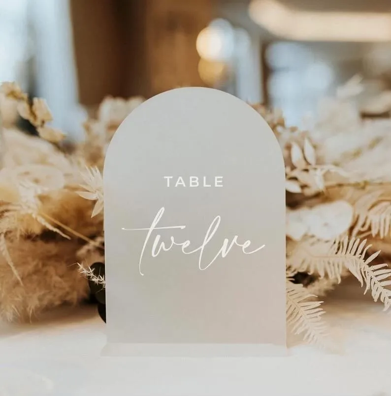 Frosted Acrylic Table Numbers