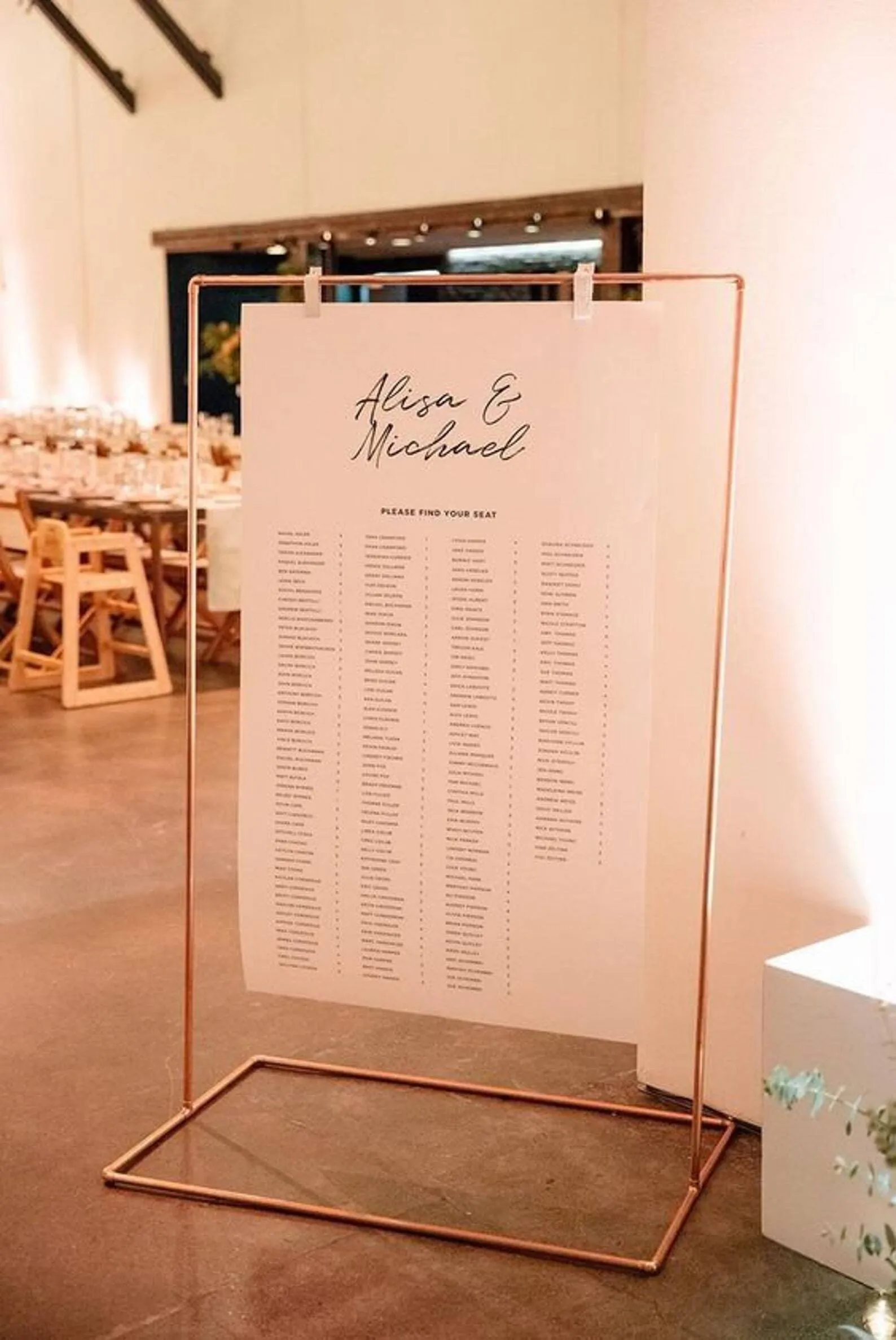 Standing Copper Sign Holder
