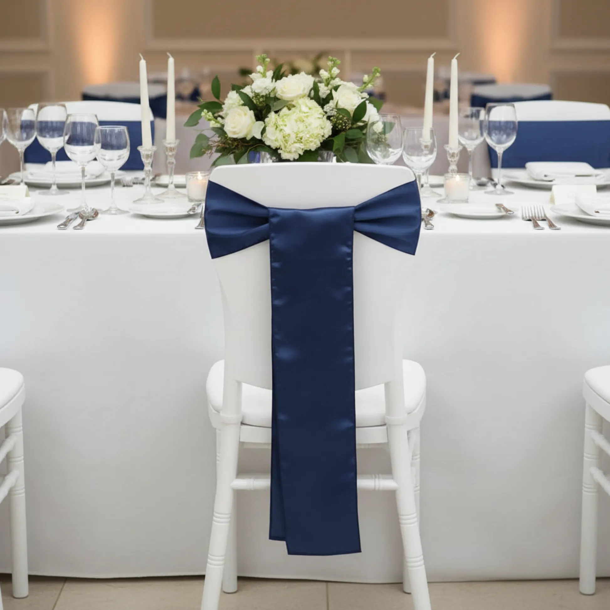 Navy Chair sashes