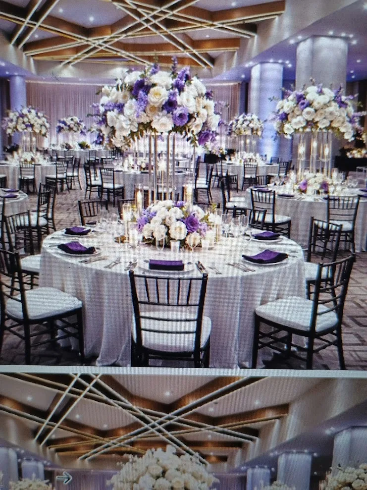 2-Tiered Flower Centerpiece with Taper Candle Holders