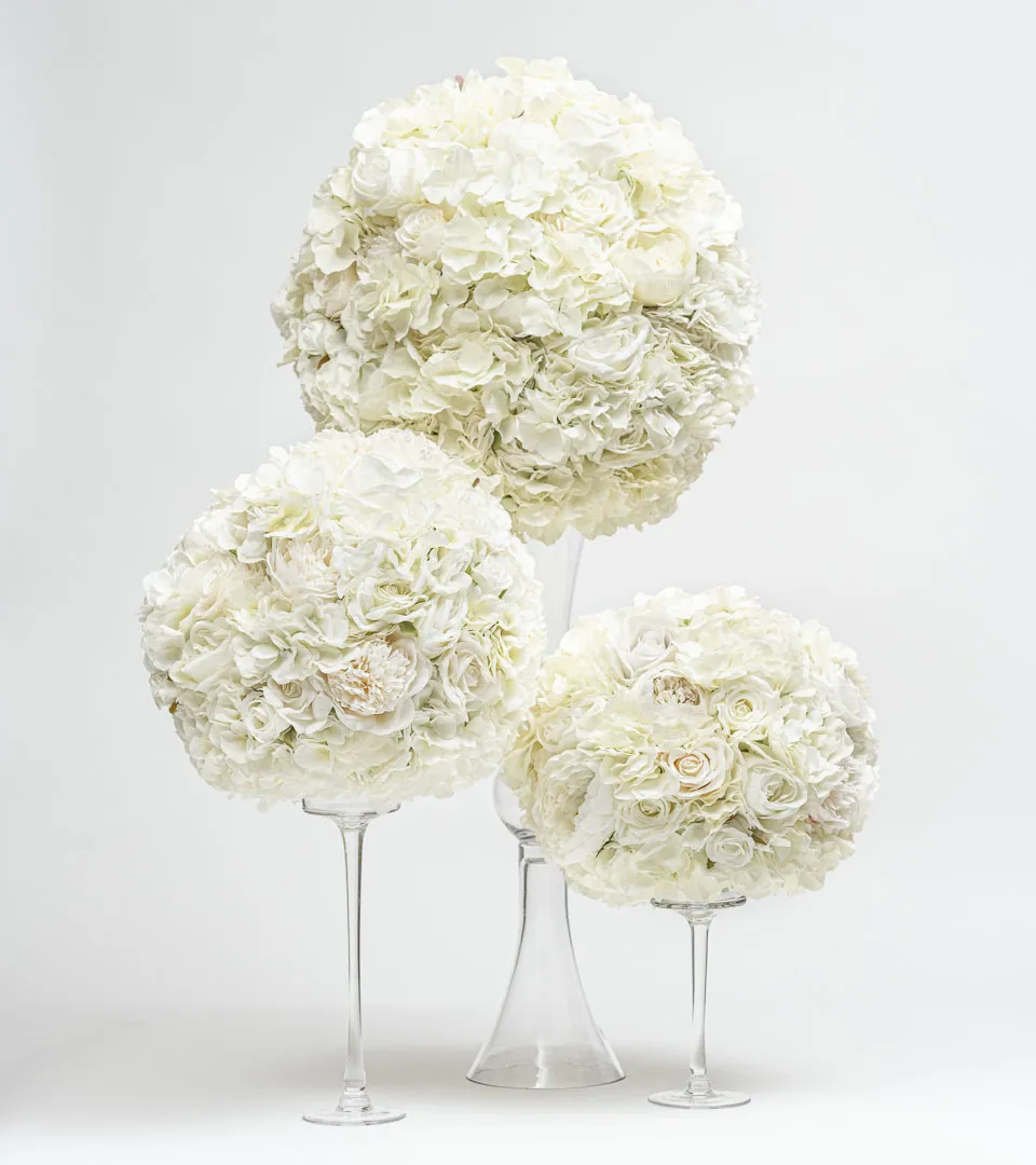 Medium White Flower Centerpieces