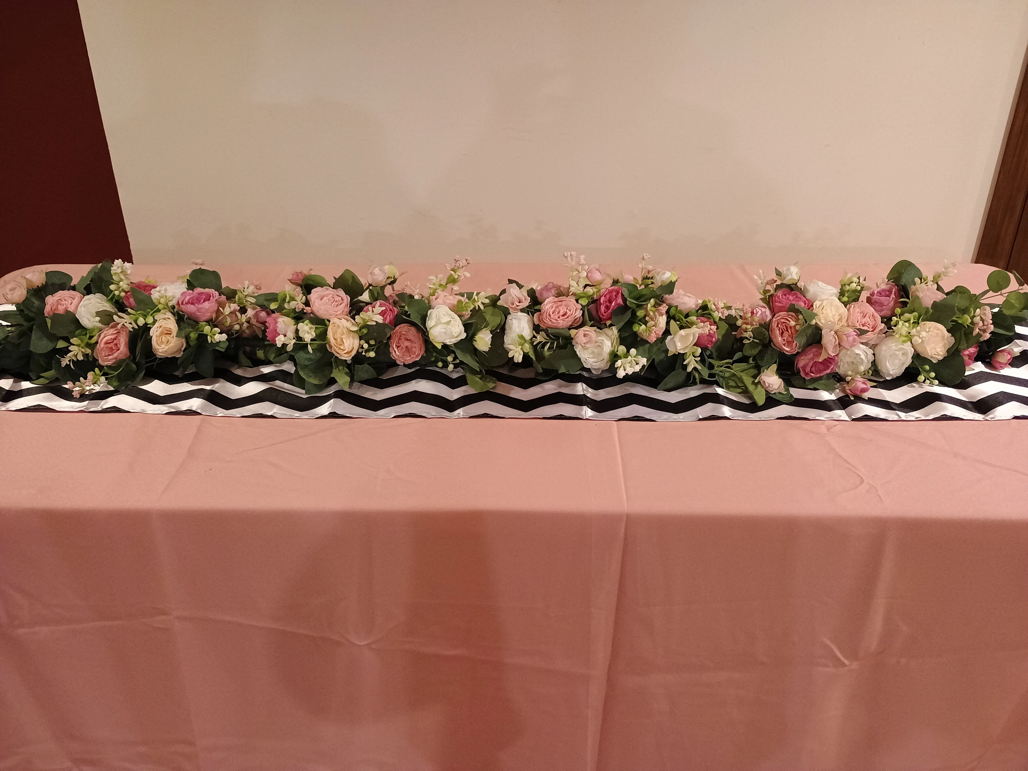 Peony Flower Table Runner - Short