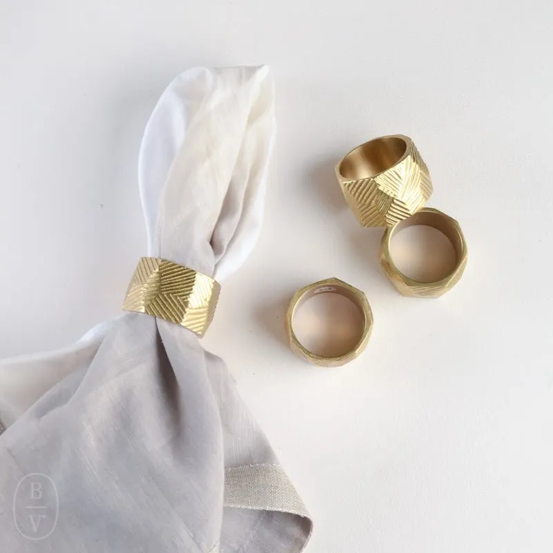 Gold napkin rings
