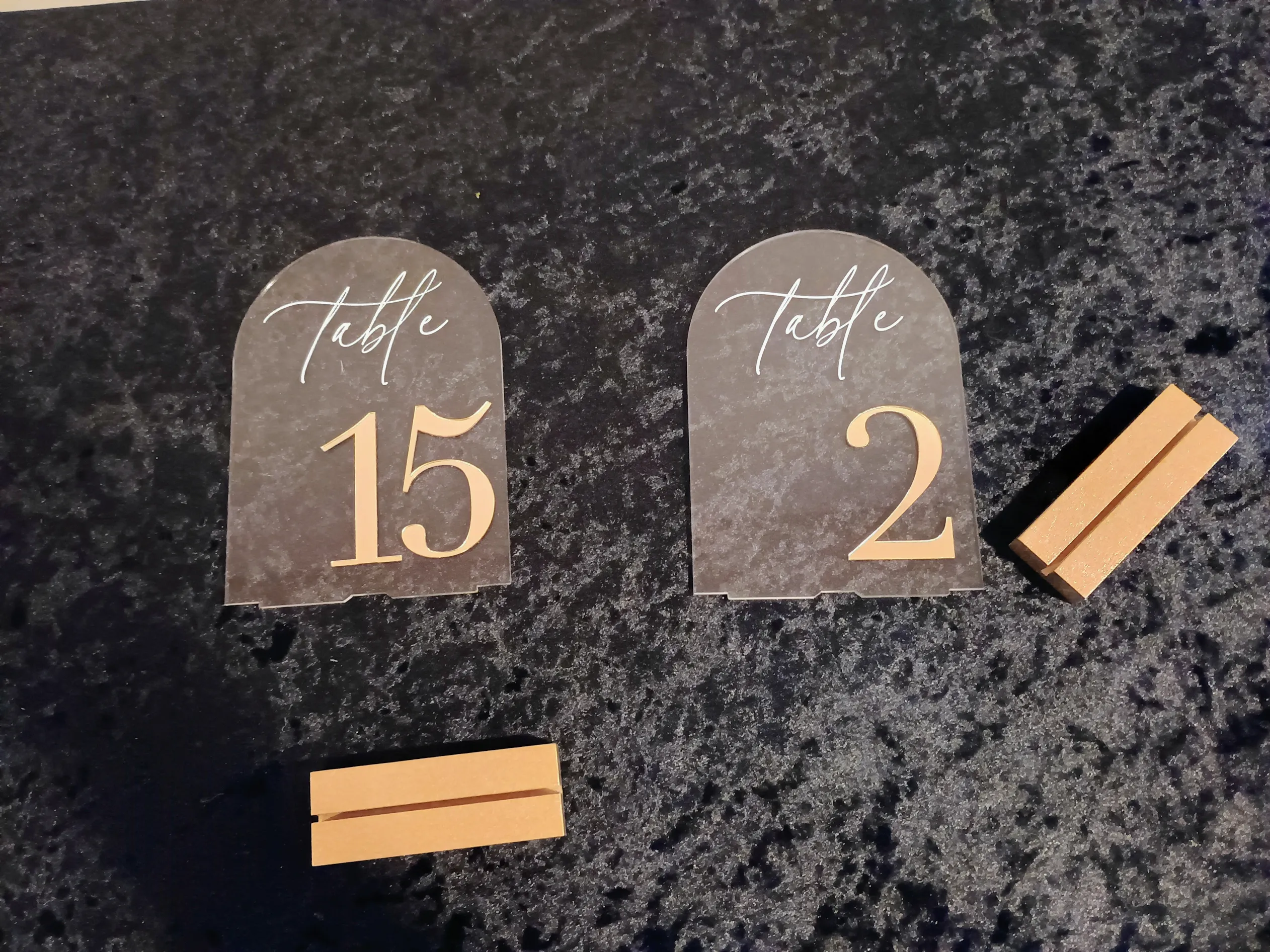 Clear Acrylic Table Numbers