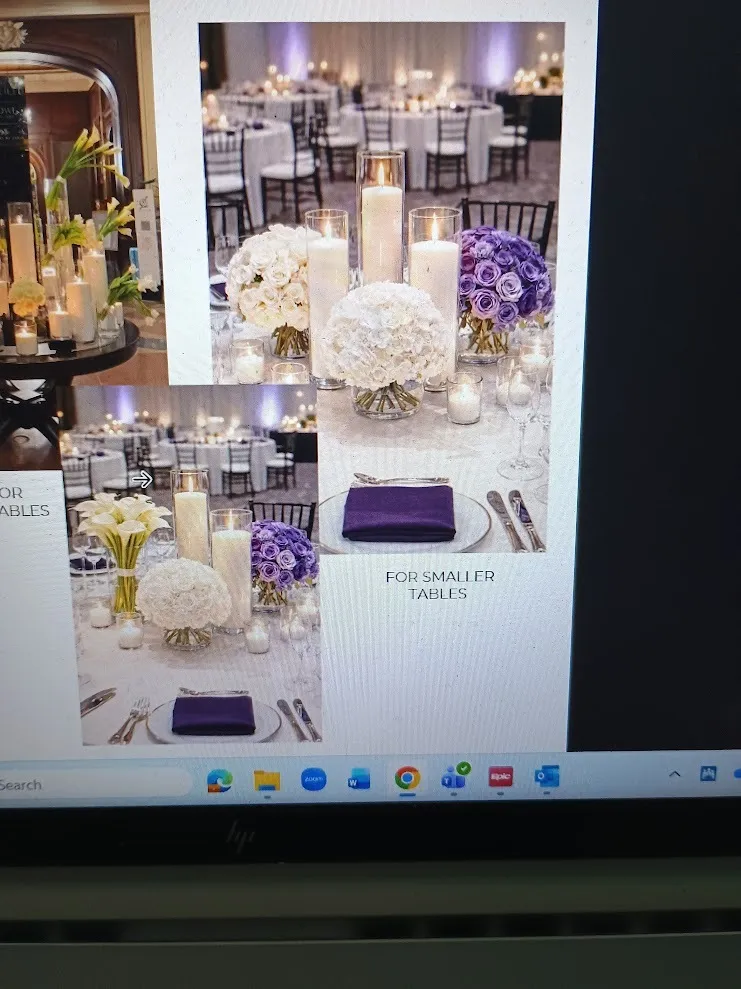 Flower Bouquet Centerpiece Set of 3