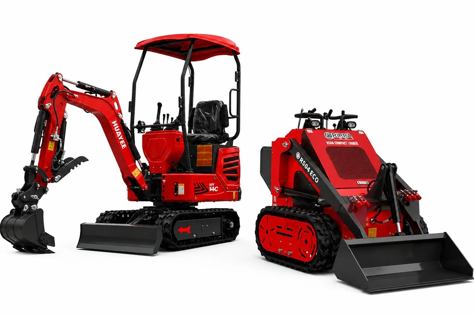 Excavator & Skid Combo