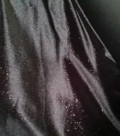 Black glitter velour drape. 1.4 metre width X 3.9 metre drop