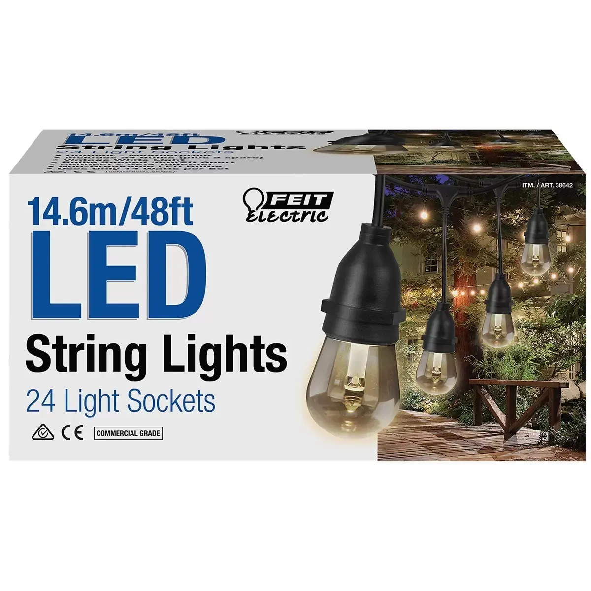 LED Festoon lights 14.6 metres - Indoor/Outdoor use