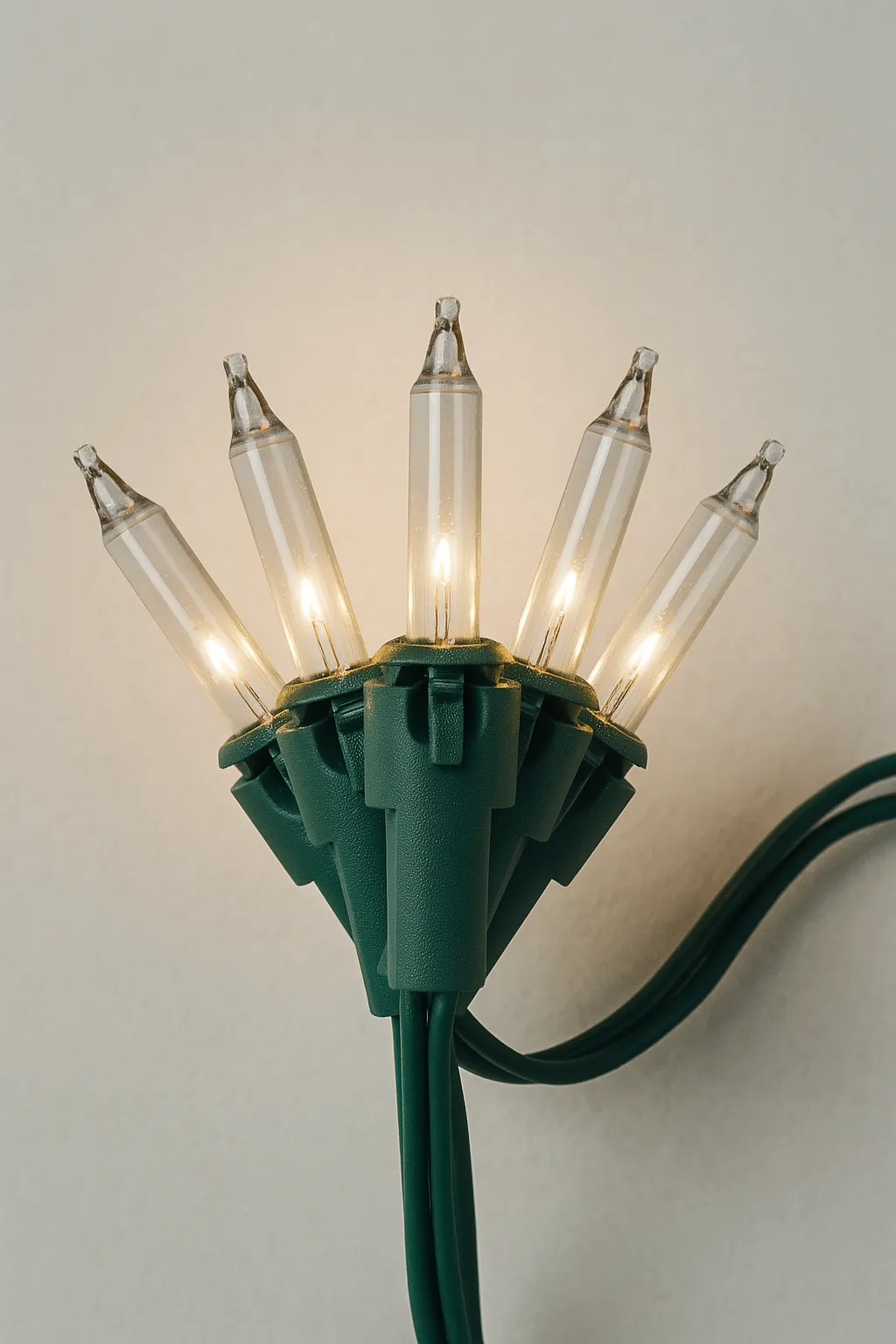 Ampoule Noël incandescent fils vert