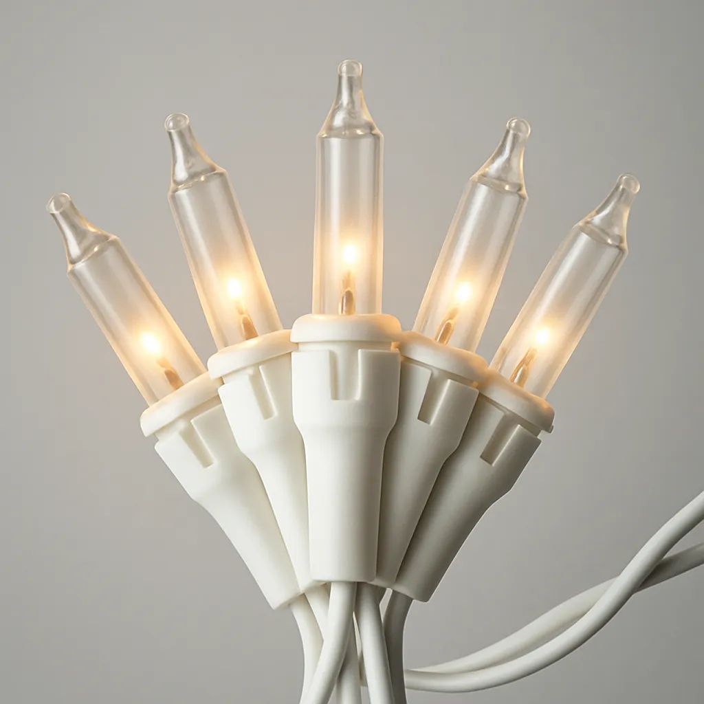 Ampoule Noël incandescent fils blanc