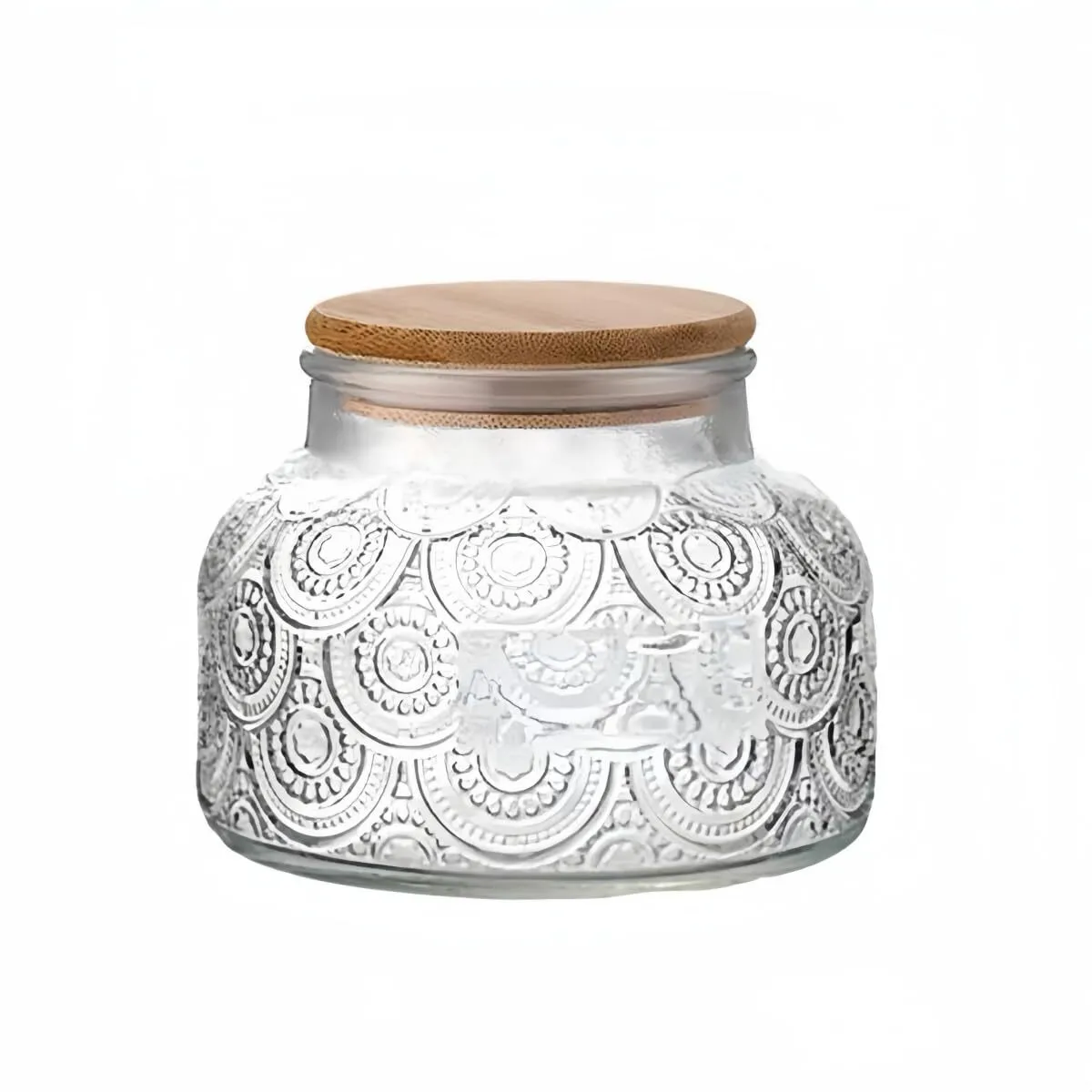 Jars - small sealable glass textured