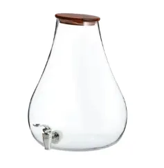 Dispenser Zest Glass with Acacia Wood Lid 9L