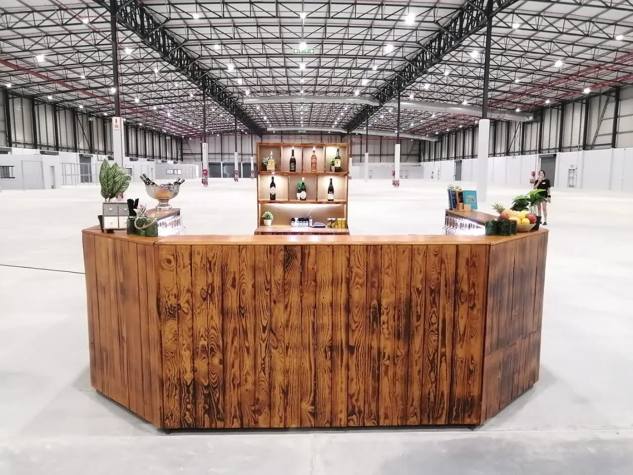 Premium Burnt Wood Bar Counter