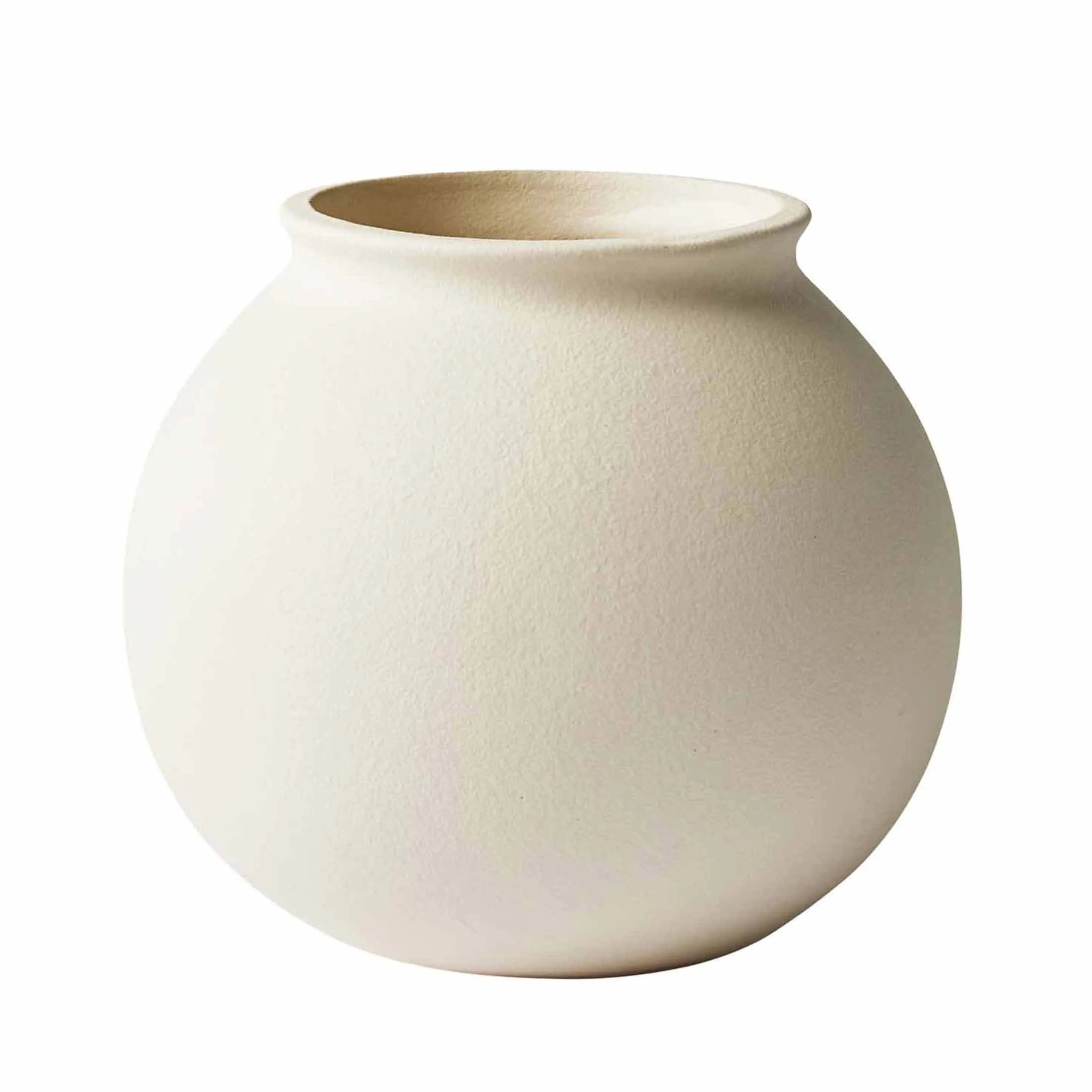 Vase Ribbed Bud Beige