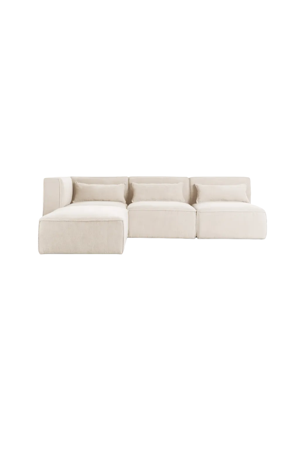Modular Sofa, 2 Corner Ottoman 3-Piece 