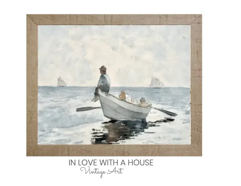 Wall Art Boys on a Boat, 60x90