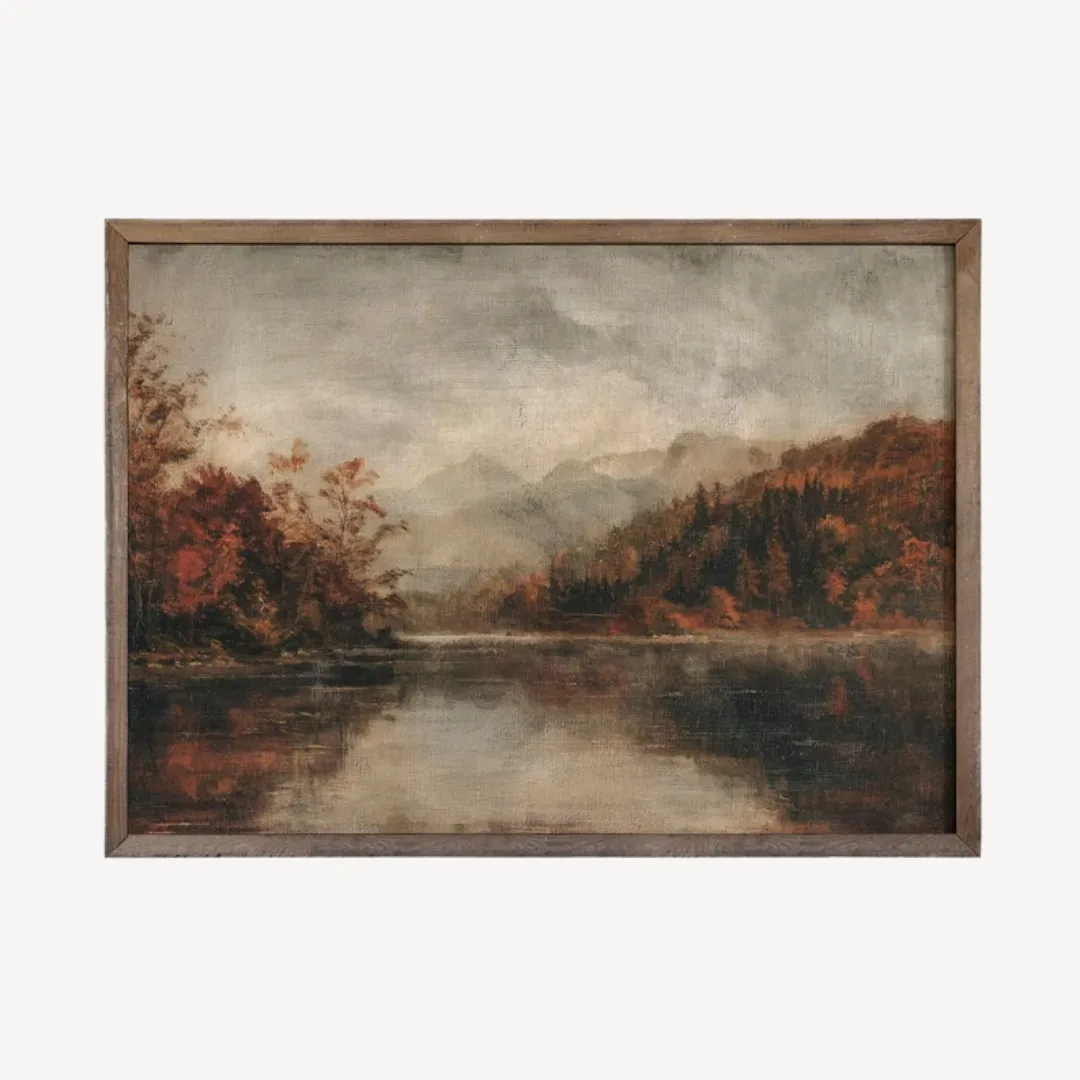 Wall Art Fall Lake Landscape, 60x90
