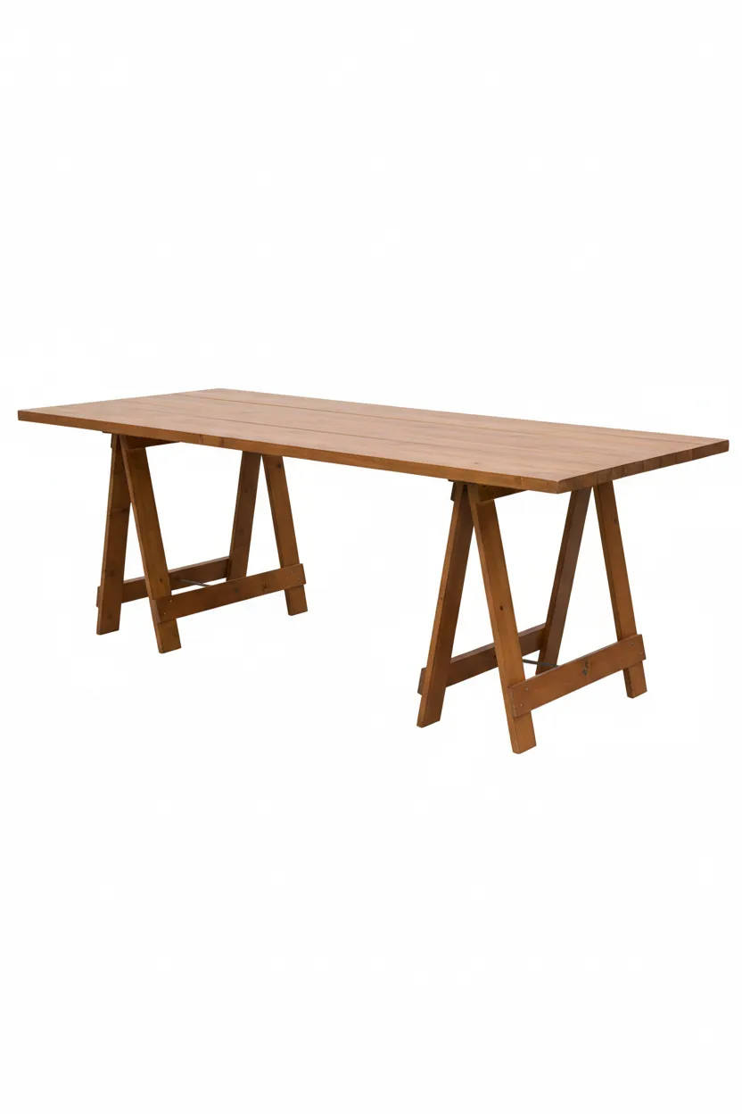 Timber Rectangle Trestle Table