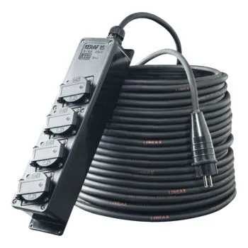 Stekkerblok IP44 - 4 x Schuko - 25m