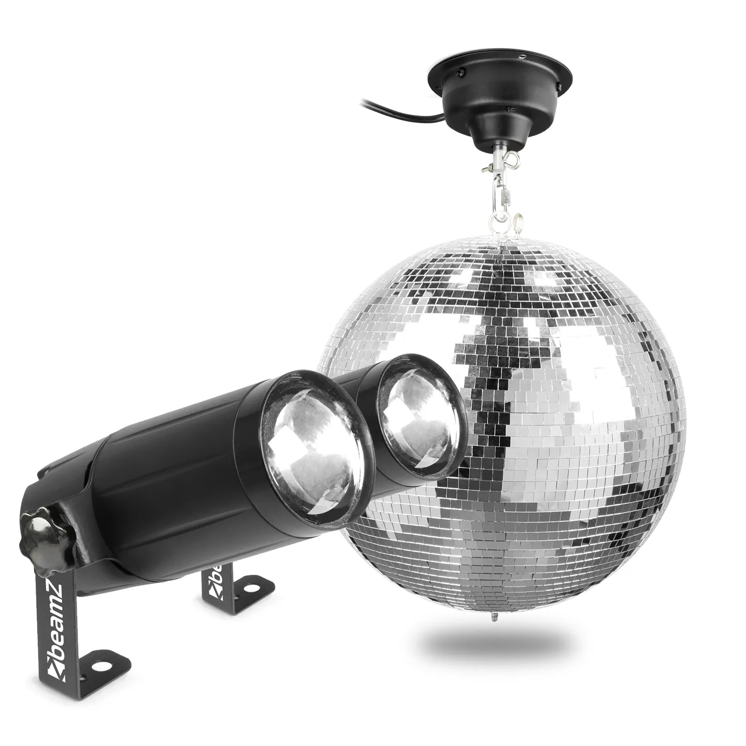 Discobal motor + 2 LED pinspots
