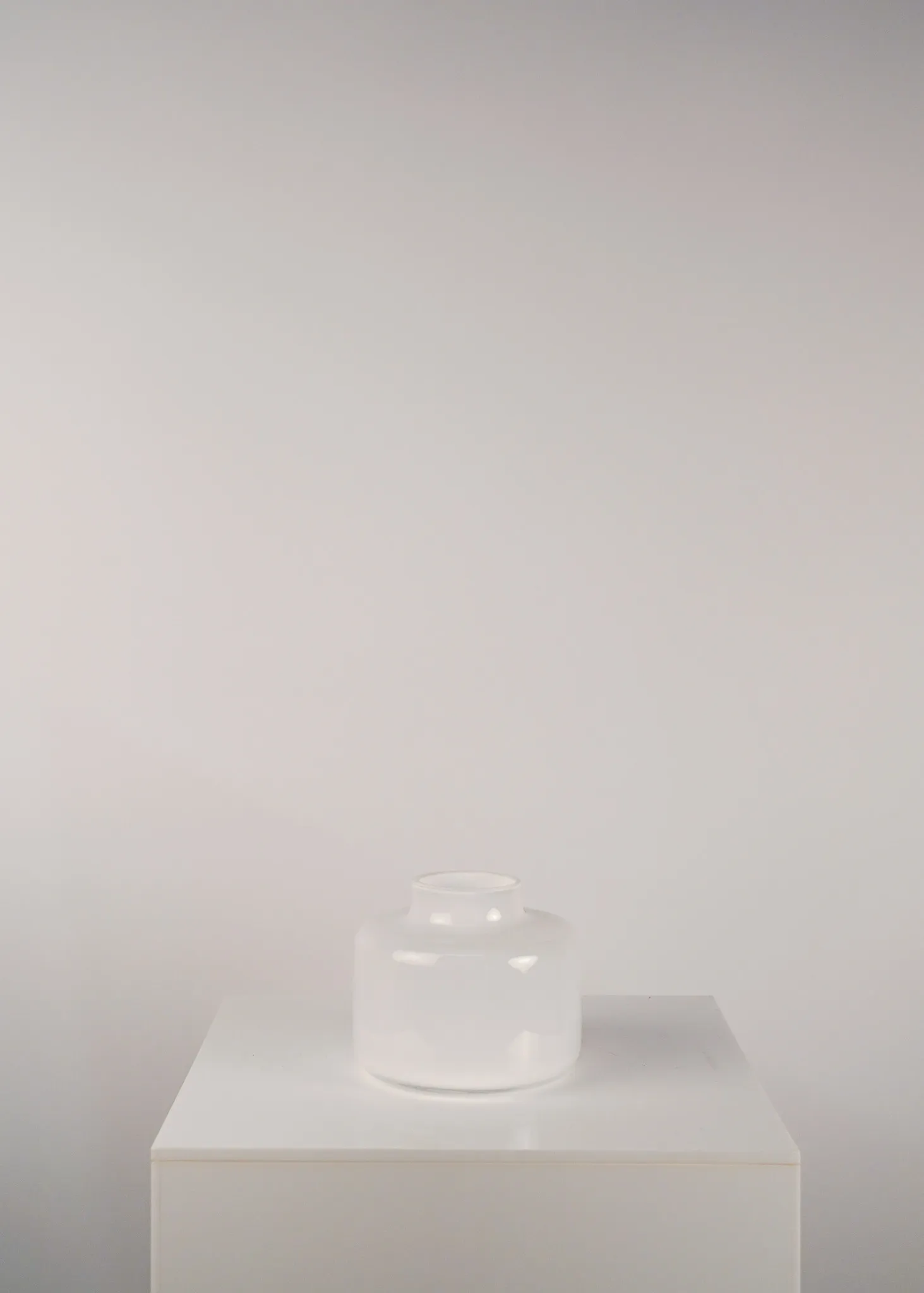 White Glass vase 