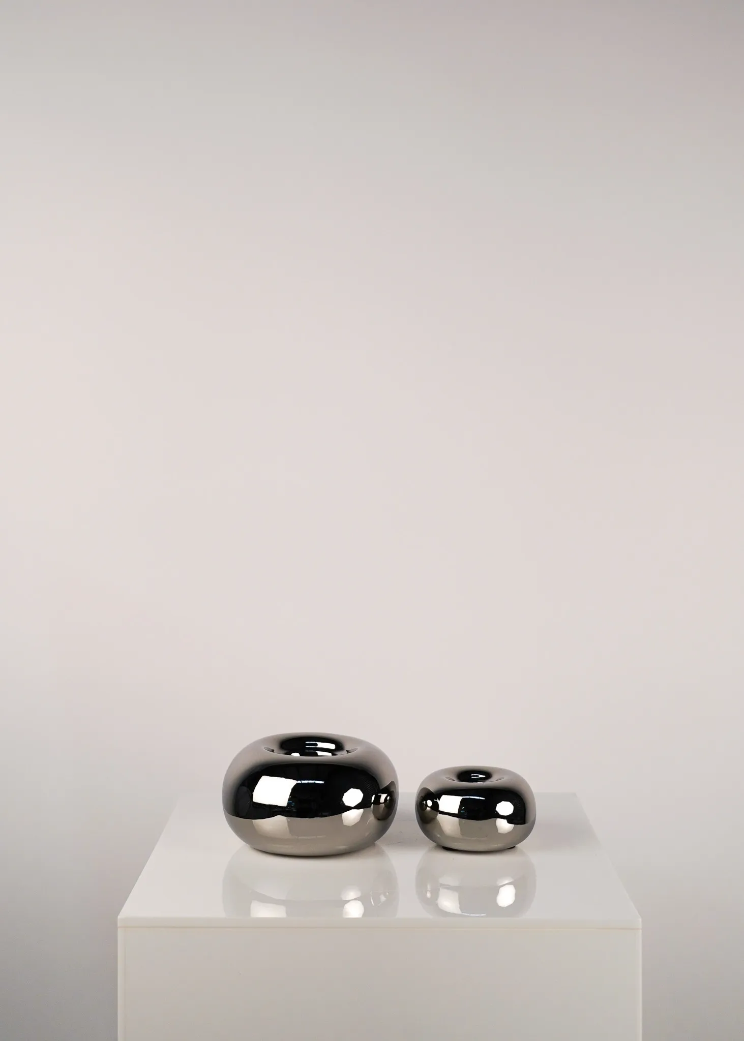 Silver Polished Candle Holder