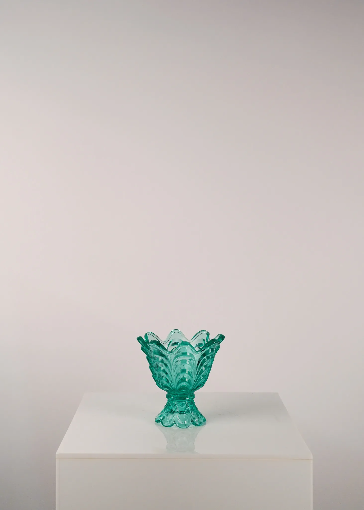 Tiffany Blue and Amber Vintage Votive